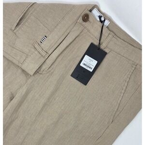 NEW Five Four Men's Linen Blend Pants Size 38x32 Khaki Cosica NWT